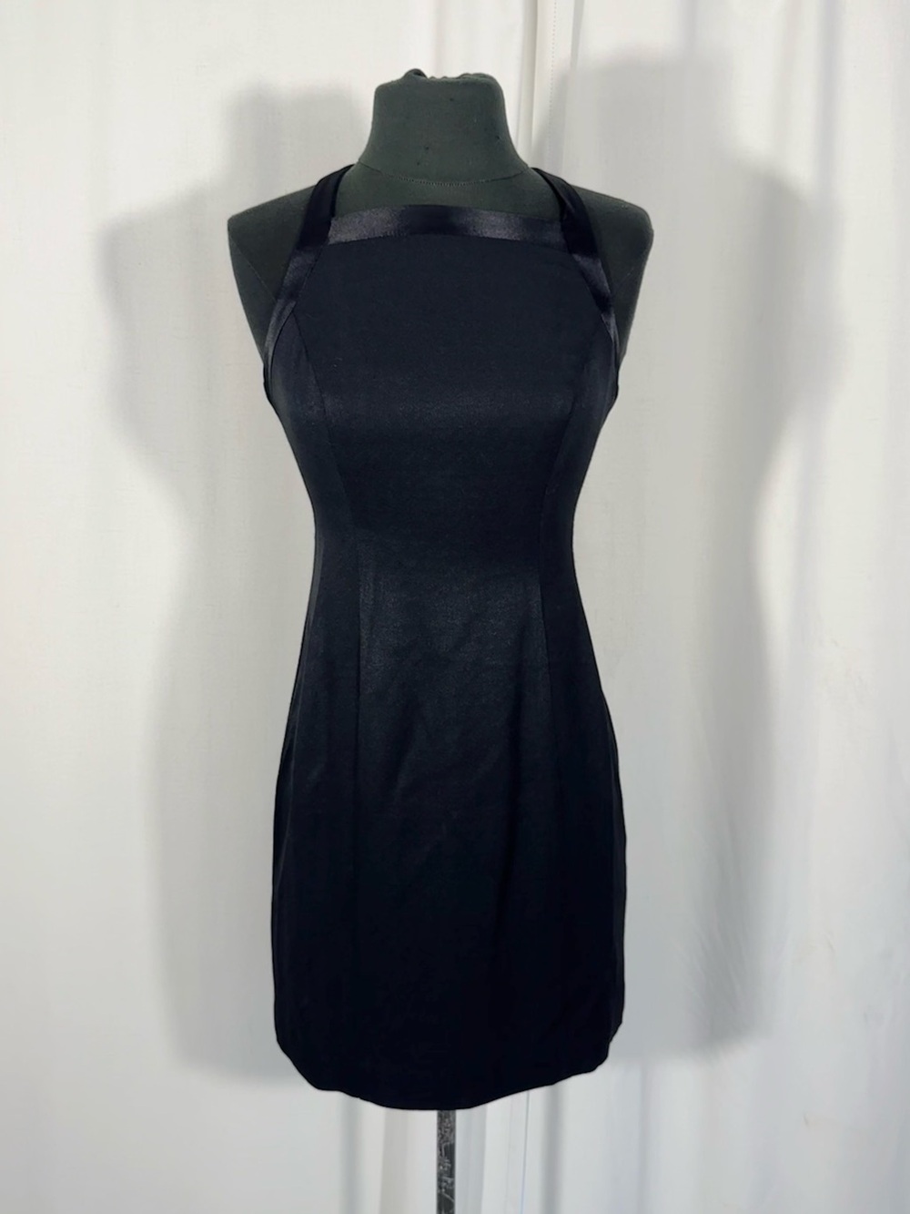 Vintage CDC Black Criss Cross Back Mini Dress